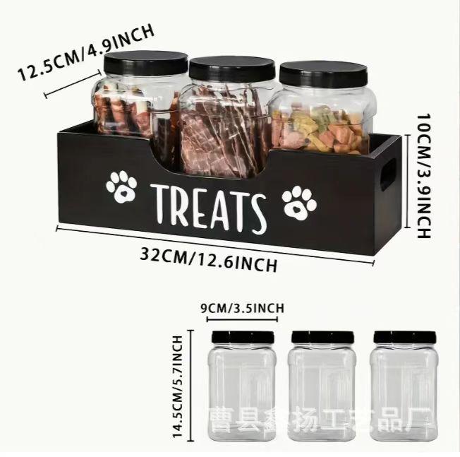 Wooden Pet Food & Toy Storage Box