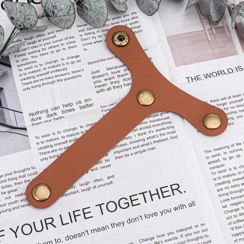6pcs/set Leather Hook Baggage Organizer Belt Buckles T-shape Travel Accessories Suitcase