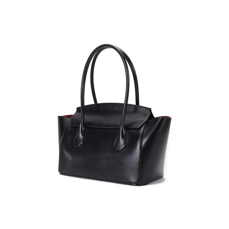 Bally Magnetic Closure Leather Handbag Women Handbags Black SANDAH-570