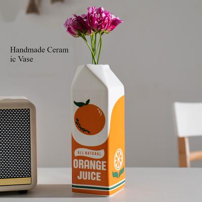 Ručně vyráběná keramická váza Kreativní oranžové ovoce Keramika Domácí Obývací pokoj Nádoba na aranžování květin Hydroponická váza Ozdoba