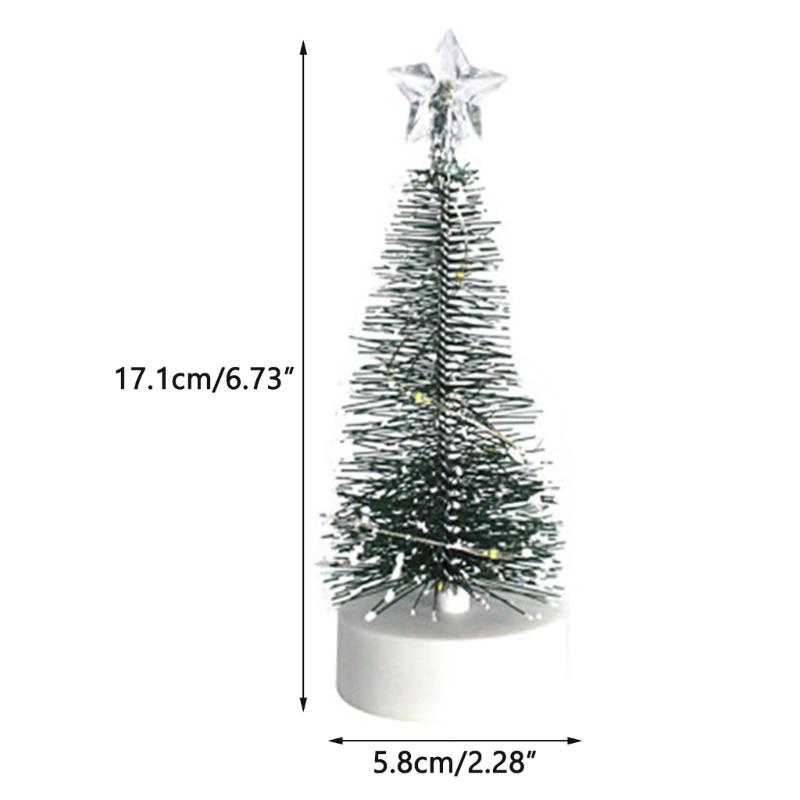 Mini Künstlicher Weihnachtsbaum Helles LED-Licht Bastelartikel Wohnzimmer Schlafsaal