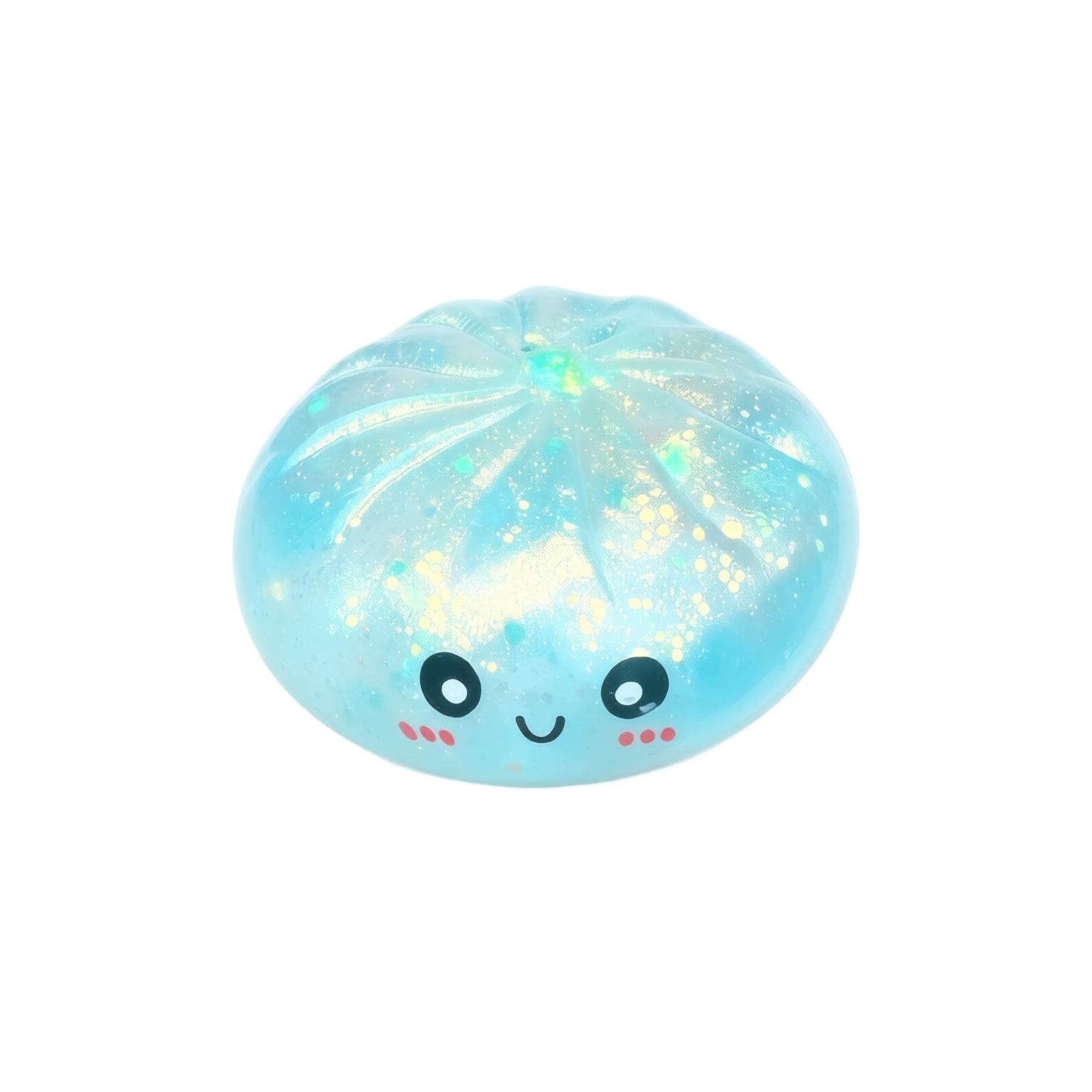 Steamed Bun Stress Toy with Gold Balls - Soft Sensory Toy for Kids and Adults, Novelty Desk Decor, Party Favors One Size синий