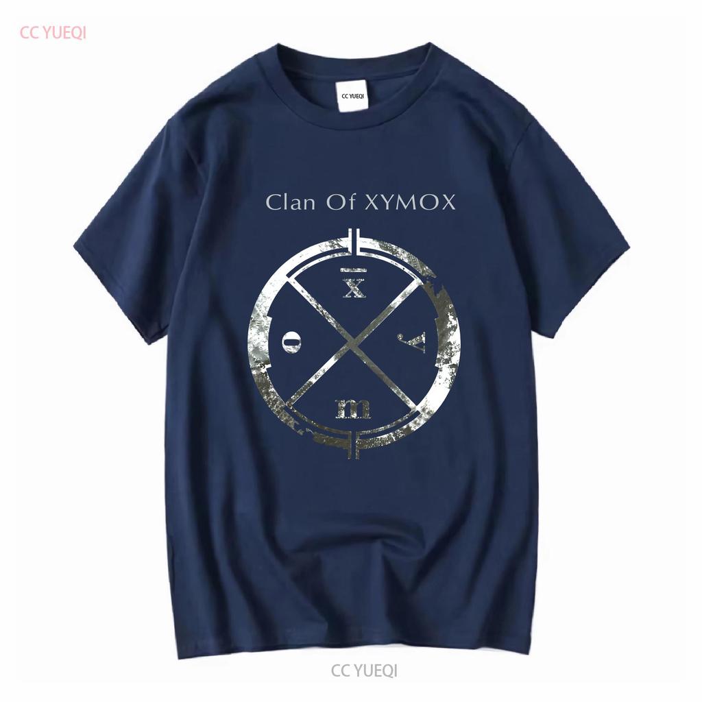 T-shirt Clan Of Xymox Alt Rock Goth Dark Wave Band maniche lunghe o corte vintage lavata abbigliamento firmato streetwear casual