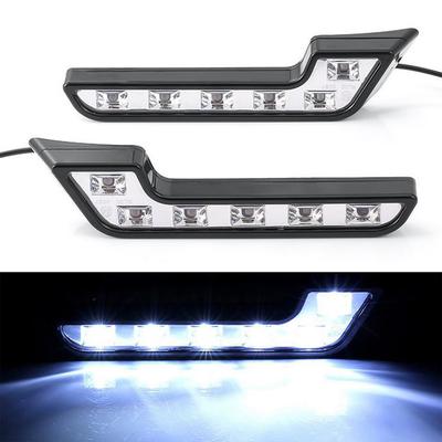 2PCS 12V L-förmige Fahrlampe Tagfahrlicht Nebelscheinwerfer Langlebige wasserdichte Auto-LED-Lampe