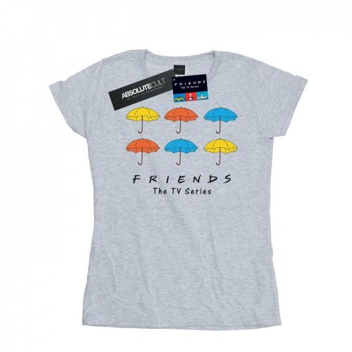 

Friends Womens/Ladies Coloured Umbrellas Cotton T-Shirt XXL білий