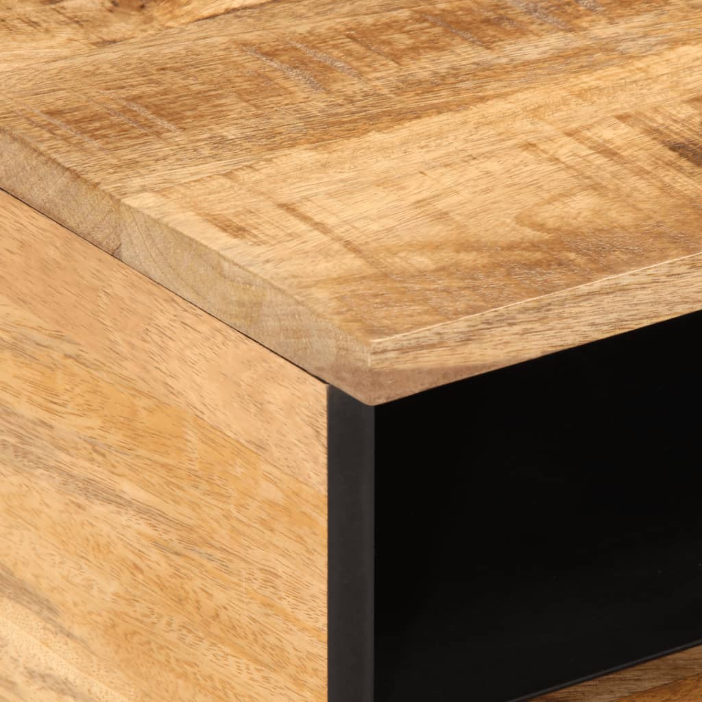  Coffee Table, 80x55x40 Cm, Rough Solid Mango Wood