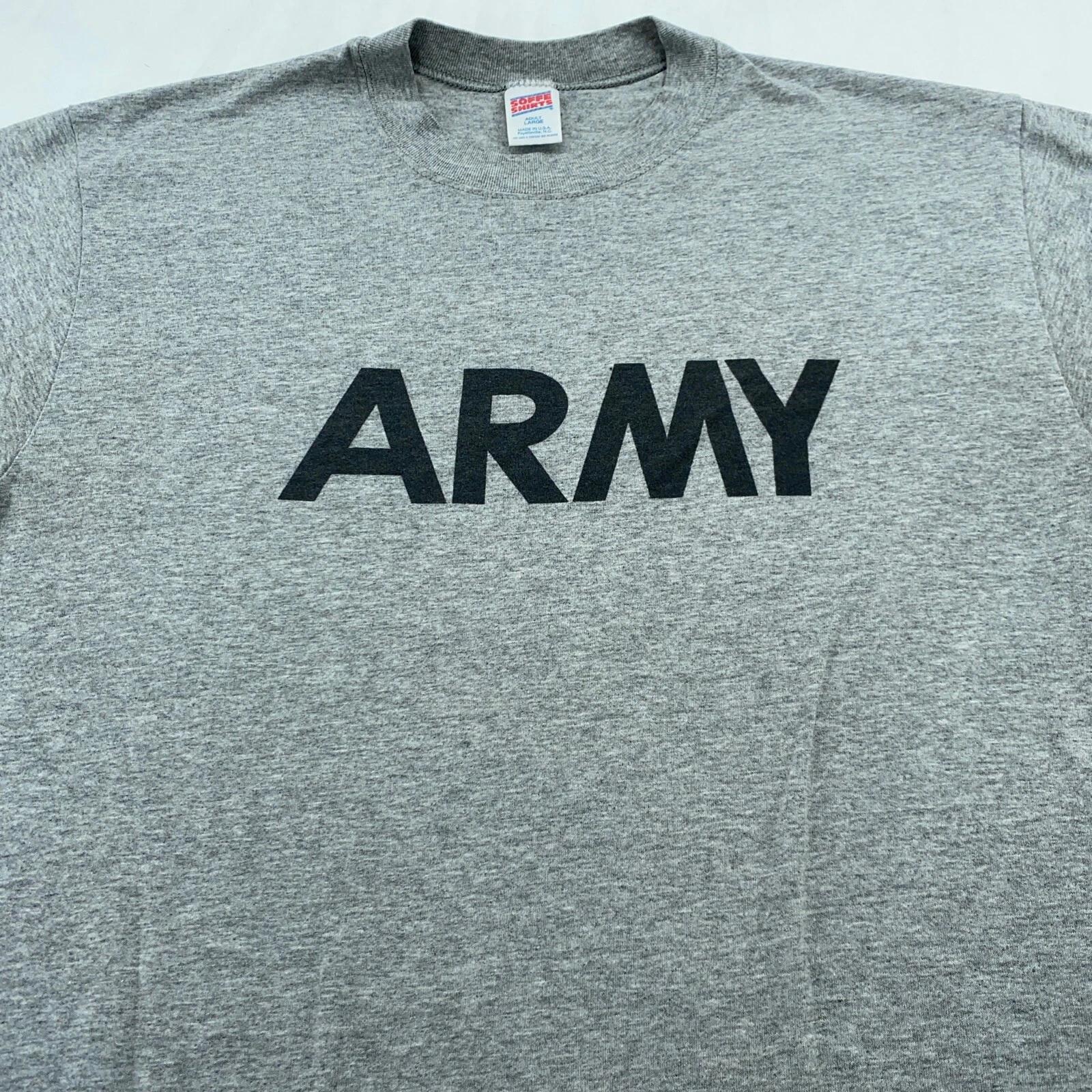 RAYON TRI BLEND vintage 90s ARMY GYM T-Shirt MEDIUM/LARGE 3XL