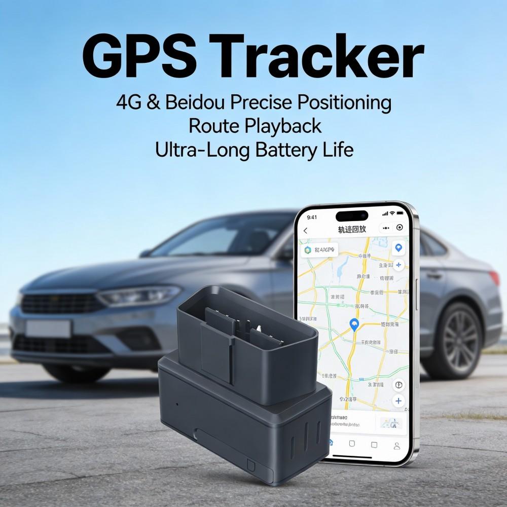Car GPS Tracker Accurate Location 4G Global OBD Check Free Installation English English