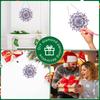 Snowflake Theme 2D/Flat DIY Hanging Diamond Art Kits Rhinestone Diamond Art Window Pendants Window Hanging Art for Home Decor