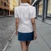 Hot Girl Versatile Button Short Sleeve Shirt Top Women's Spring Summer Independent Station