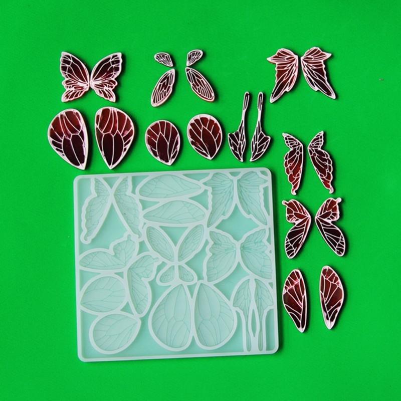 Butterfly Wing Shapes Crafting Mold Artistic Silicone Butterfly Wing Crafting Mold for Enthusiasts and Students