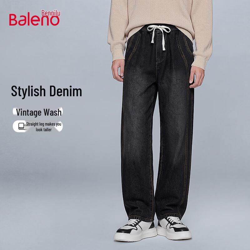 Baleno Men s 2026 New American Style Loose Fit Straight Leg Jeans 2XL