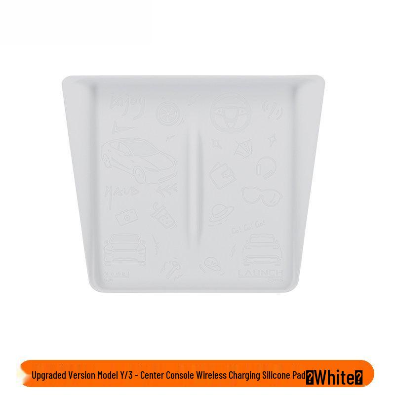 Compatible Silicon Anti-Slip Wireless Charging Pad for Tesla Model Y Central Console