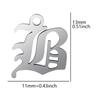 6pcs/Lot Old English Letters Charm Stainless Steel Charms For Jewelry Making Supplies Metal 26 Alphabet A-Z Pendant DIY Bracelet