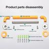 Anti-Slip Load-Bearing Handrail with Illuminated Ring Support Handrail Elbow Rust-Resistant Standing