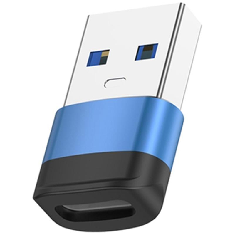 

USB 3.0 Male to Type-C Female Converter 5Gbps Data Transmission OTG Adapter Blue