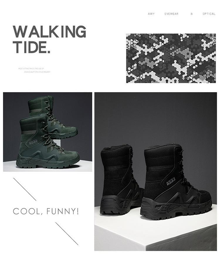 Men's Waterproof Russian Tactical Combat Boots - Wear-Resistant Non-Slip Hiking & Mountaineering Shoes