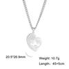Cazador Mother Kid Pendant Necklace for Women Family Love Heart Mom Daughter Choker Stainless Steel Jewelry Mother Day Gift