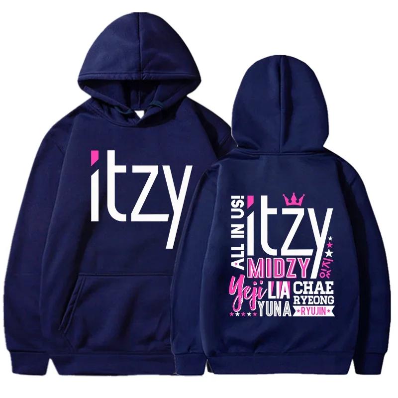 

New Fashion Kpop Men and Women Hoodies Itzy Printed Sweatshirt Autumn and Winter Casual Long-sleeved Hoodie Sweatshirt 3XL