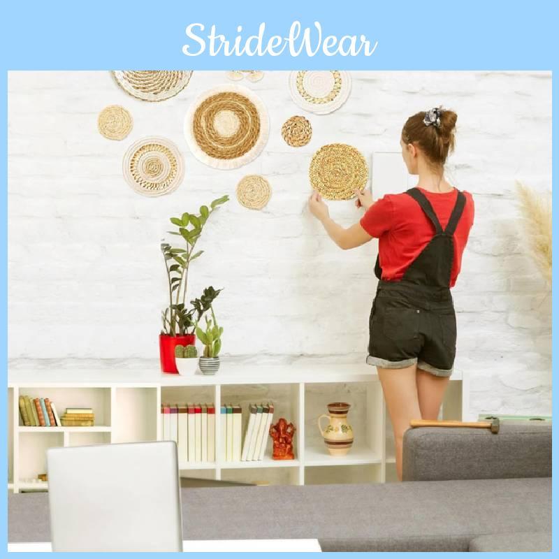 Coaster Boho Basket Set Hanging Woven Wall Decor Handmade Pendant Decoration