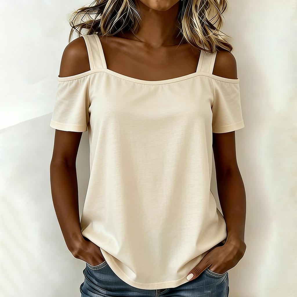 Womens Short Sleeve Cute Sexy  T Shirts Fashion Outfits Basic Clothes