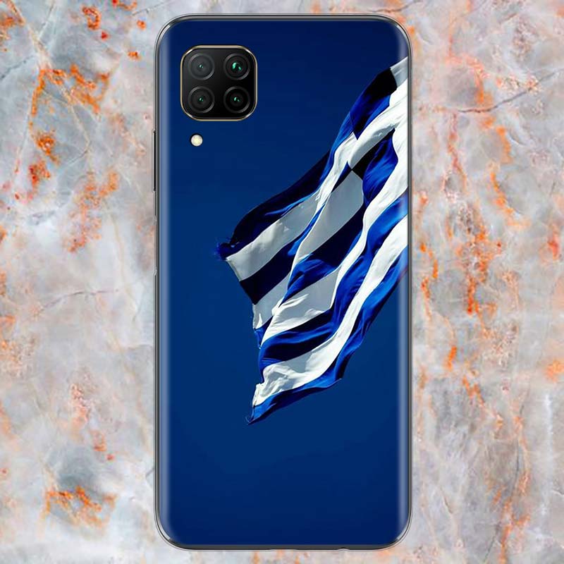 Greece Greek national flags For Huawei Mate 40 30 20 20X 10 RS P Smart 2021 2020 Z S Pro Plus Lite 2019 Phone Case Shell