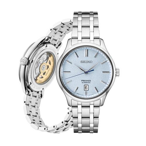 

SEIKO SRP53 - Presage Collection - Patterned Stone Blue Dial - Stainless Steel Wristband, Sapphire Crystal Display - 30M Water Resistance, Silver, Mec