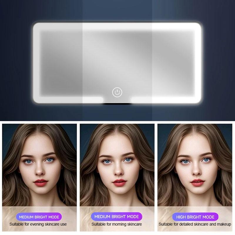Car Sun Visor Makeup Mirror LED Light Touch Screen Adjustable Brightness Auto Interior Makeup HD Mirror Charging Vanity Mirror Interior Mirrors6