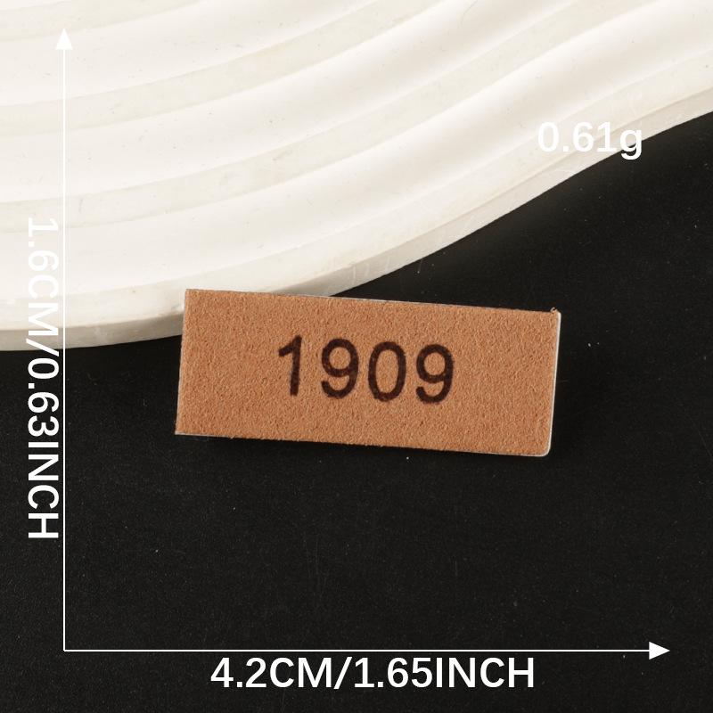 Duoku English Letter Leather & Cloth Label Patch for Clothing, Shoes, Hats, and Luggage