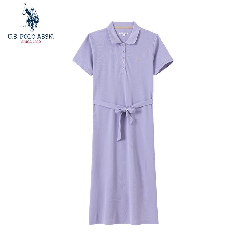U.S. POLO ASSN. Women s Pleated Polo Midi Dress M