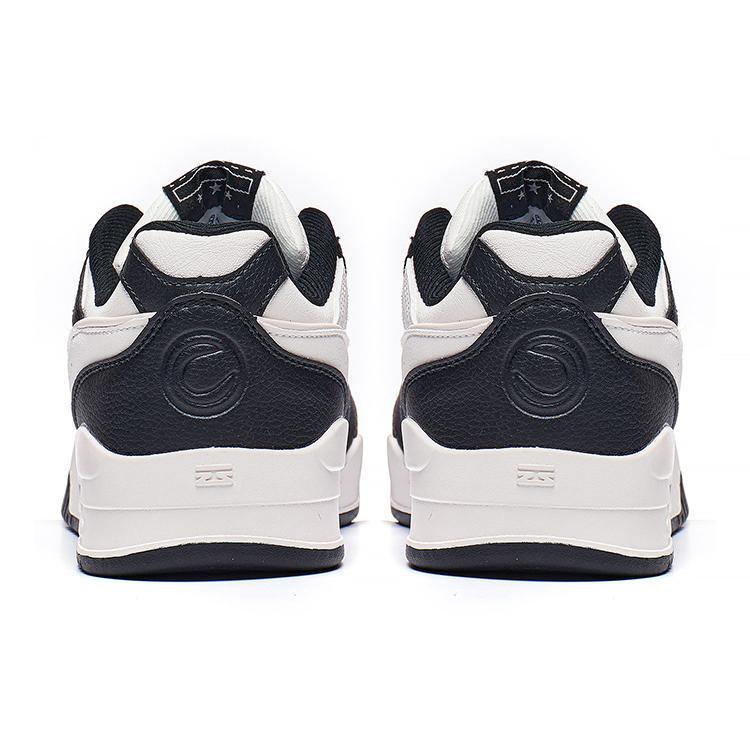 New LiNing Yuebai Anti Slip Wear Resistant Breathable Height Increasing Low Top Skateboard Shoes Men's White Black AGCS251-15