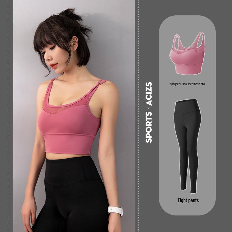 

Juyitang Women s Yoga Set: Beautiful Back Slimming Bra with Three-Dimensional Hip Line High Waist Pants S
