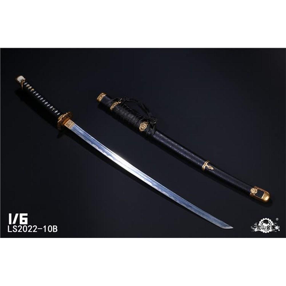 TOYBARJAPAN Ryuzan Heavy Industries LOGSHANJINSHU LS2022-10 Metal Samurai Sword Tachi Japanese Sword Blade Matte Finish Black B