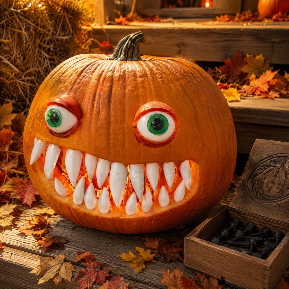26/27Pcs 3D Printed Jack O Lantern Teeth DIY Pumpkin Carving Accessories Pumpkin Carving