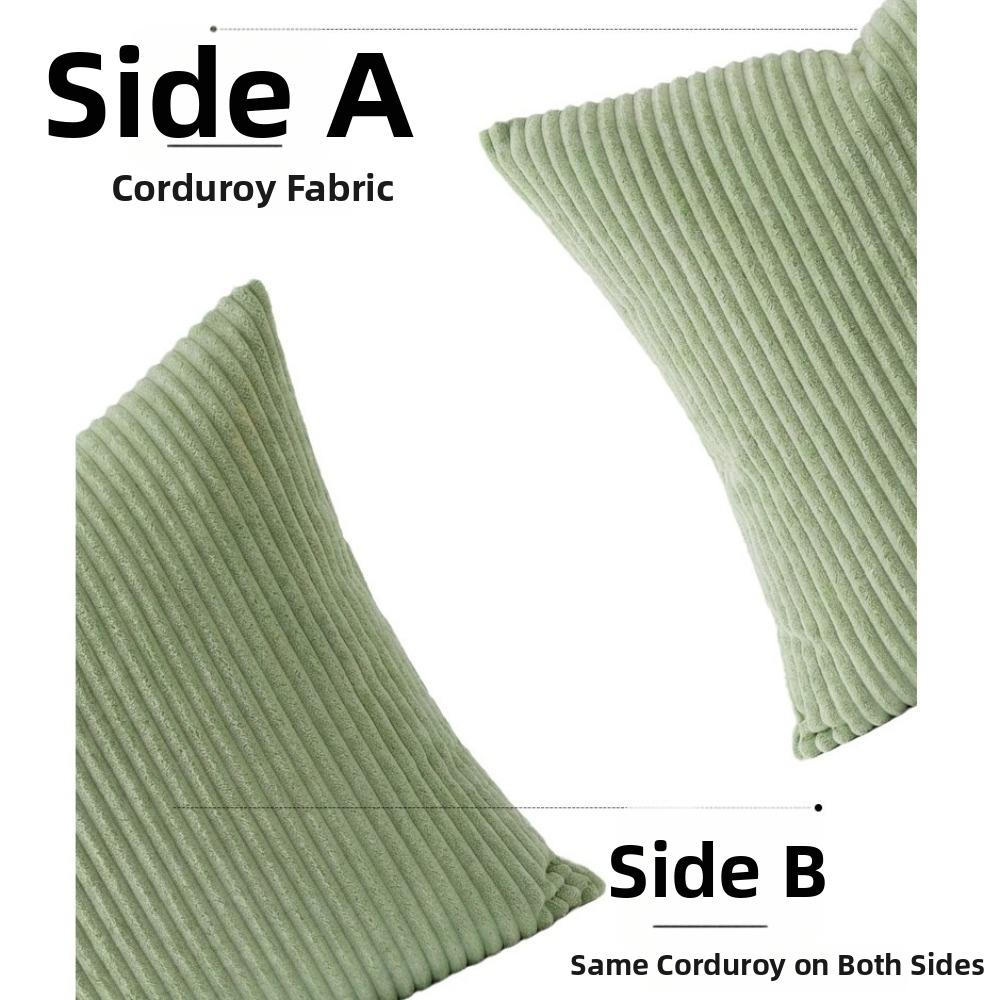 45x45 Size Pillowcase Set Striped Corduroy Throw Pillow Cover Classic Cushion Cover Bed Decor