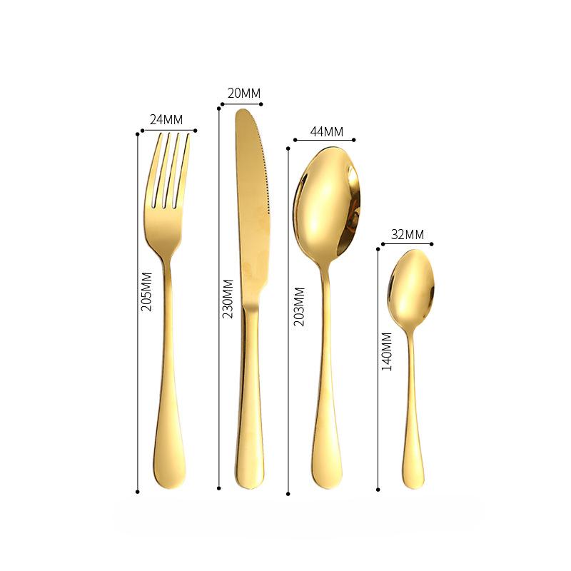 24Pcs Stainless Steel Dinnerware Cutlery Gift Box Set Knife Fork Spoon Specular Light Tableware Flatware Set Kitchen Accessories