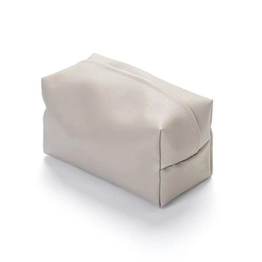 

Nordic Living Room Tea Table Napkin Holder Car Waterproof Leather Tissue Box Fashion Desktop Storage Box Kitchens Accessories бежевий