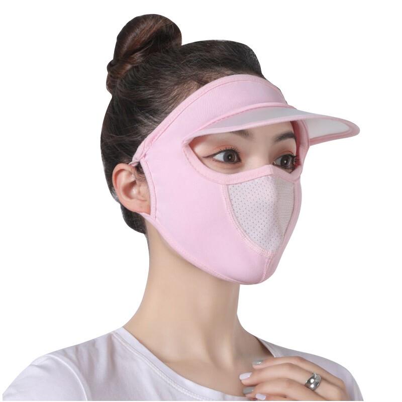 Laobaojia Women's Summer Ice Silk Full-Face Visor Mask