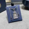 925 Sterling Silver Hai Rui's Birdcage Necklace Plated 18K White Gold Full Diamond Happiness Door Pendant Clavicle Chain