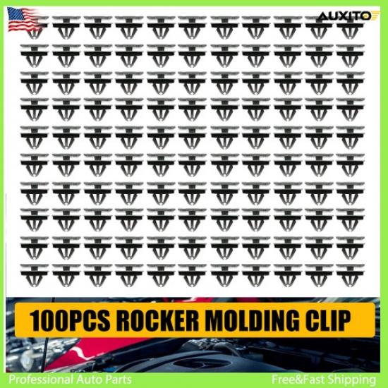 Rocker Panel 100x Clip&Sealer Moulding Car Fits Body Hole Retainer 9mm Into