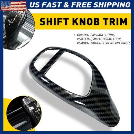 Gear Shift Cover Knob Fiber Trim Carbon ABS For F20 BMW F21 2012- 1-Series