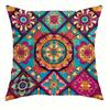 Colorful floral pattern pillow cover, sofa bedroom cushion cover, single-sided printing, without pillow core