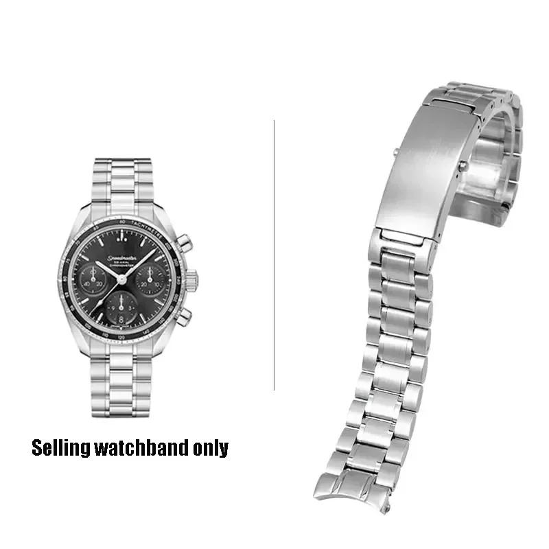 High Quality Silver 316L Stainless Steel Watch Bands Strap For Omega Seamaster Speedmaster Planet Ocean Belt 18mm 20mm 22mm