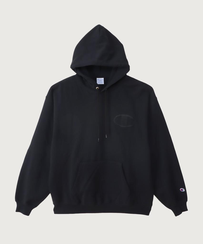 Big C Logo Oversized Hoodie Black