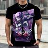 T-shirt estiva girocollo con stampa 3D cartone animato anime Dragon Ball, alla moda casual a maniche corte da uomo