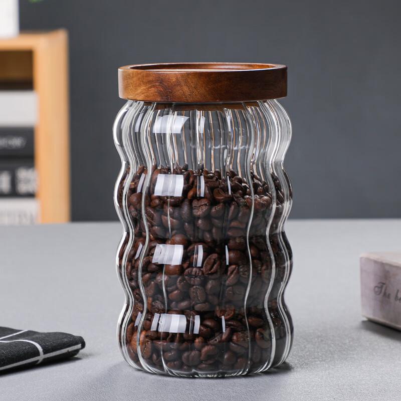 

Vertical Stripe Gourd Glass Storage Jar