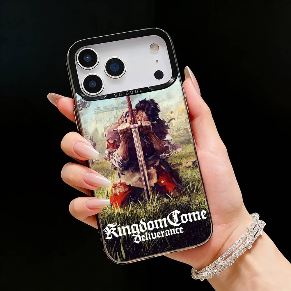 KCD K-Kingdom Come Deliverance 2 Phone Case For iPhone17, 16,15,14,13,12 Pro Max Black Candy Matte Shockproof Cover