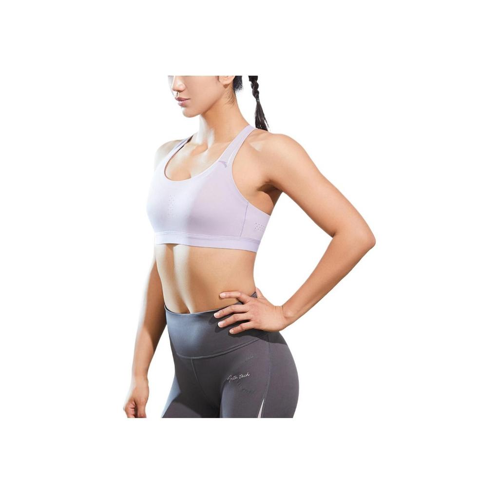 Anta Solid Color Cross Back Sports Bra Women Underwear Purple 162237115-5