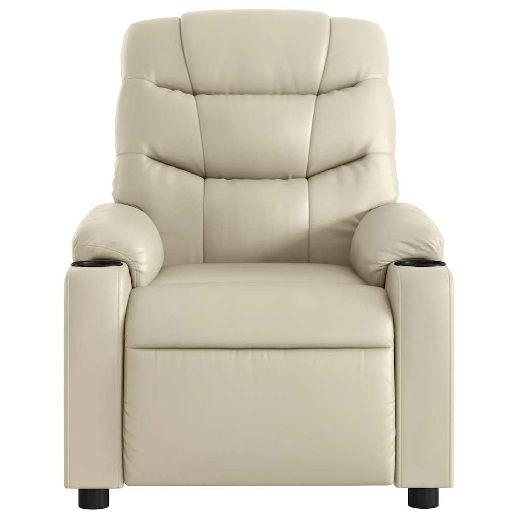 Massage Chair Cream Synthetic Leather