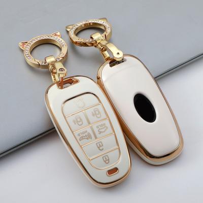 For Hyundai Sonata Nexo DN8 Santa Fe TM Tucson NX4 Staria Ioniq Shell Holder 2020 2021 2022 4/5/7 Buttons Car Key Fob Case Cover